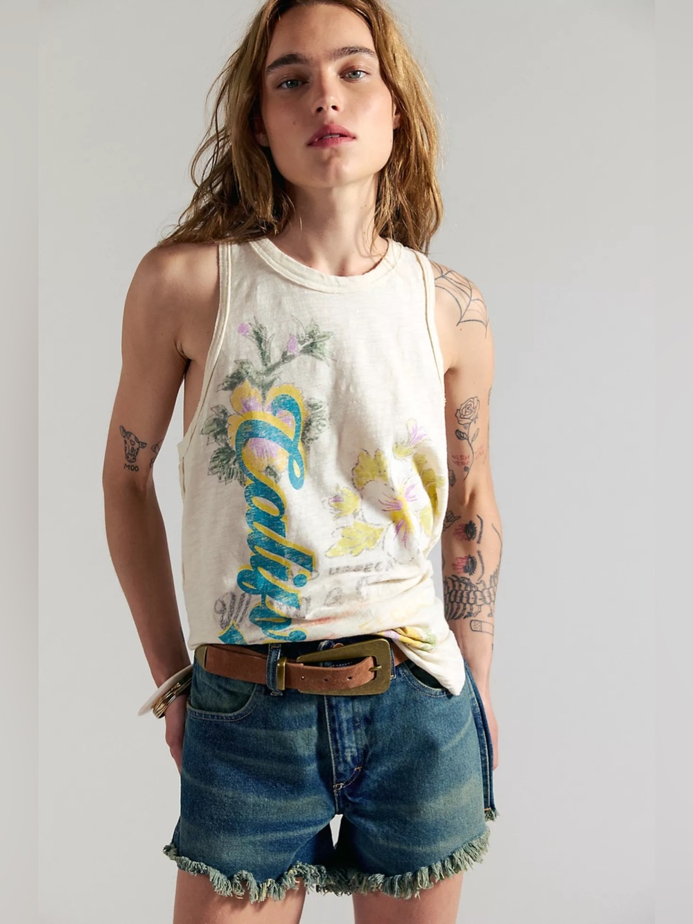 NWT! Free People We The Free Rosie Graphic Tank Sz XS/S/M